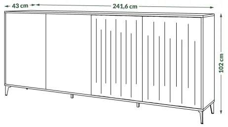 Dulap RONJA taupe/negru