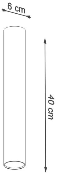 Spot LAGOS 1xGU10/40W/230V 40 cm negru Sollux SL.1002