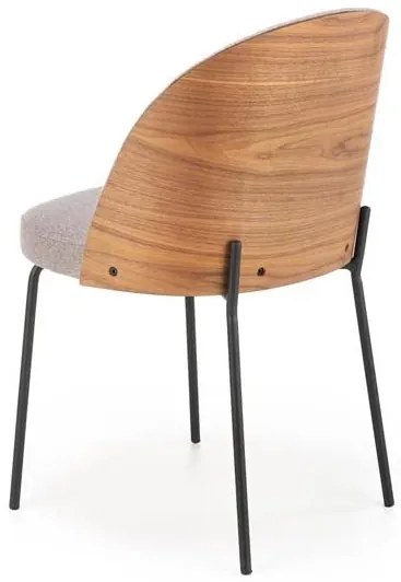 Scaun de sufragerie  Kalipo  (Gri + Nuc deschis). 1048938