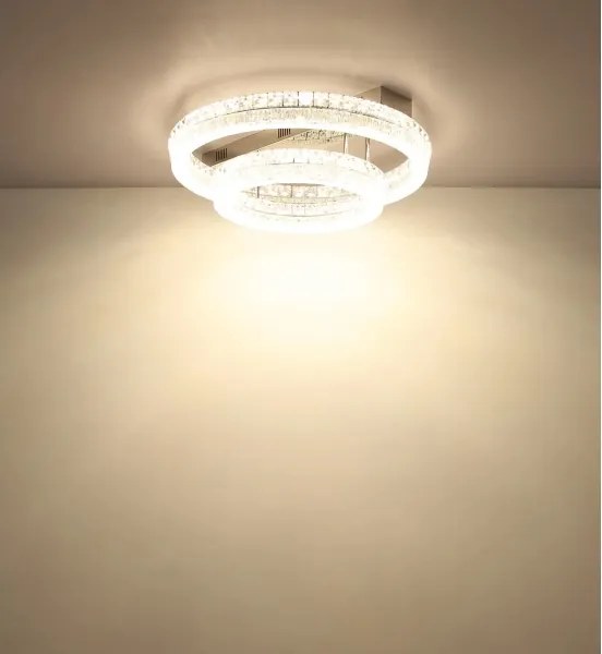 Globo 67387-60D - Plafonieră LED reglabilă LAUREL LED/60W/230V transparentă+telecomandă