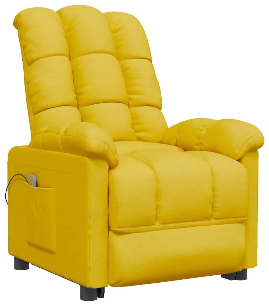 342744 vidaXL Scaun de masaj, galben, țesătură