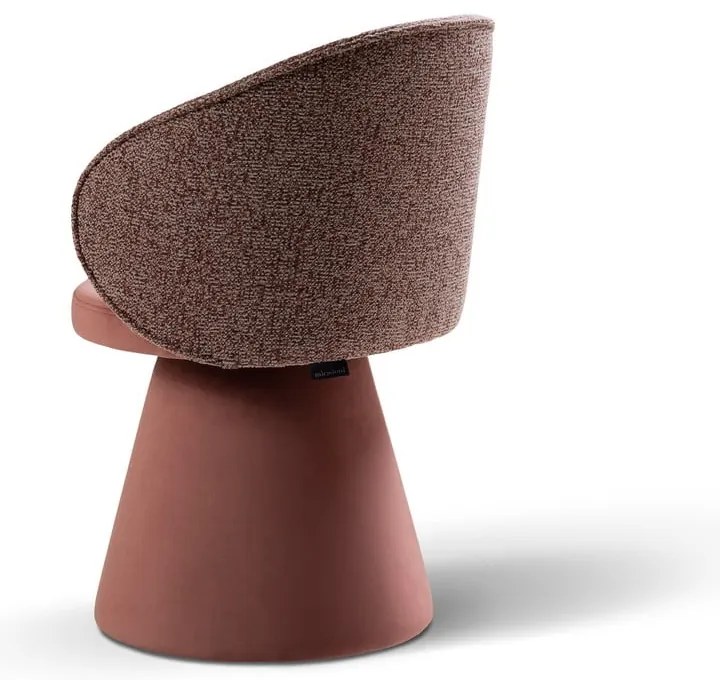 Fotoliu roz cu tapițerie din catifea Inez – Micadoni