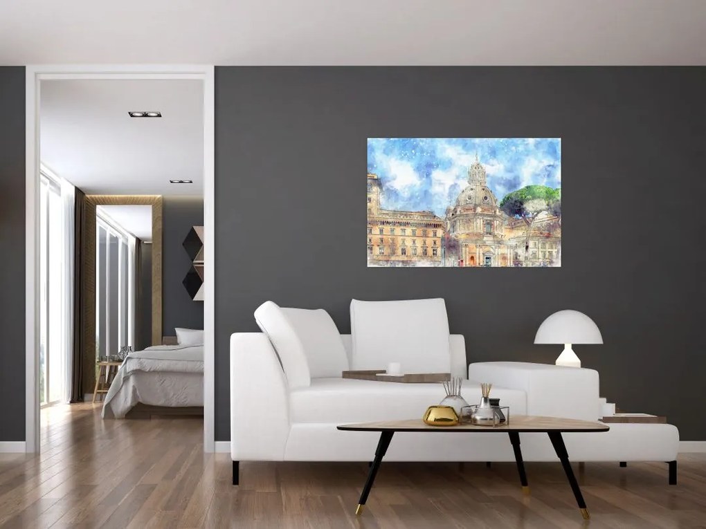 Tablou - Biserica Santa Maria di Loreto, Roma, Italia (90x60 cm)