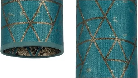 Lustră pe cablu AVALO 2xE27/60W/230V turcoaz/auriu