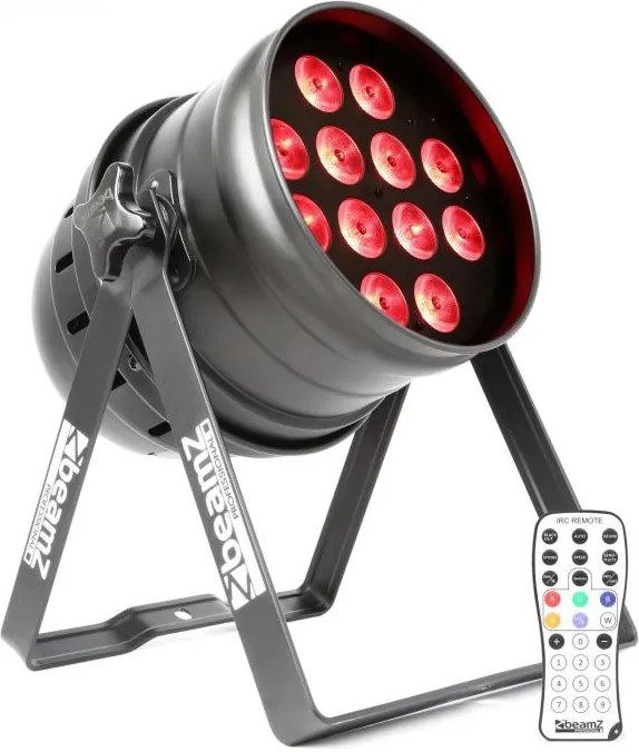 Beamz BPP220, reflector cu LED pereche, 64, 12 x 12 W, 4-în-1, cu LED-uri, inclusiv telecomandă