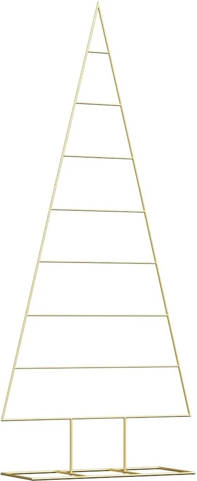 vidaXL Pom de Crăciun din metal Auriu 181 cm Oțel vopsit în pulbere