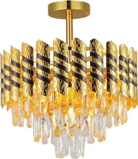 Brilagi - Lustră de tavan aplicată CRISTAL 5xE14/40W/230V Ø 38 cm