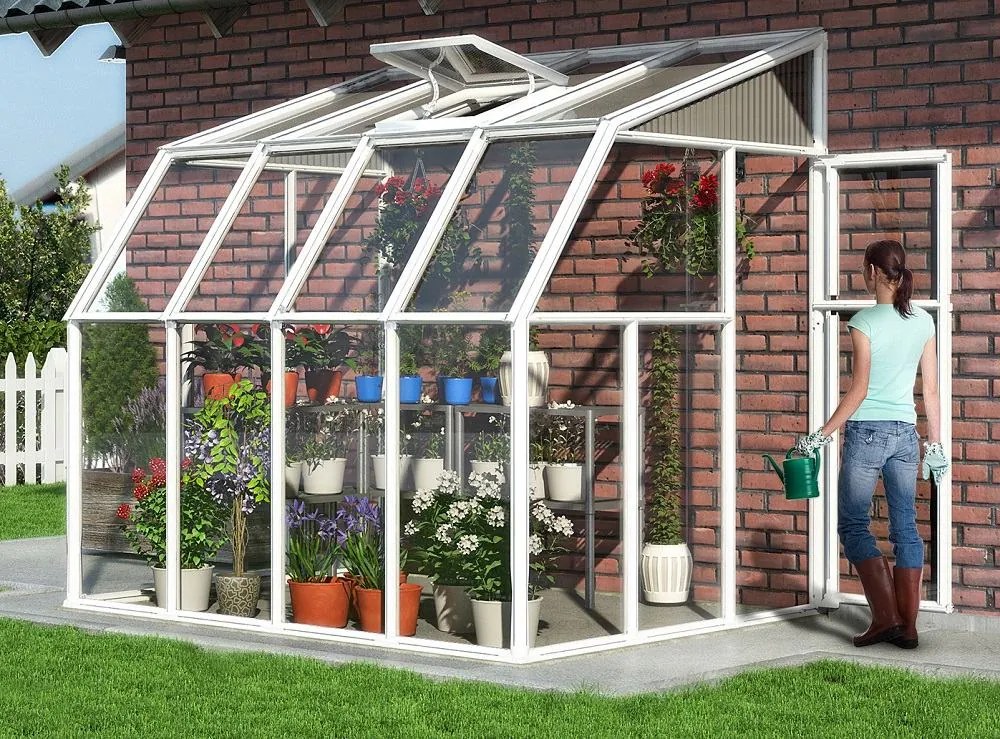 Terasă închisă din aluminium Sun Room Palram - Canopia 2 x 2,62 m albă