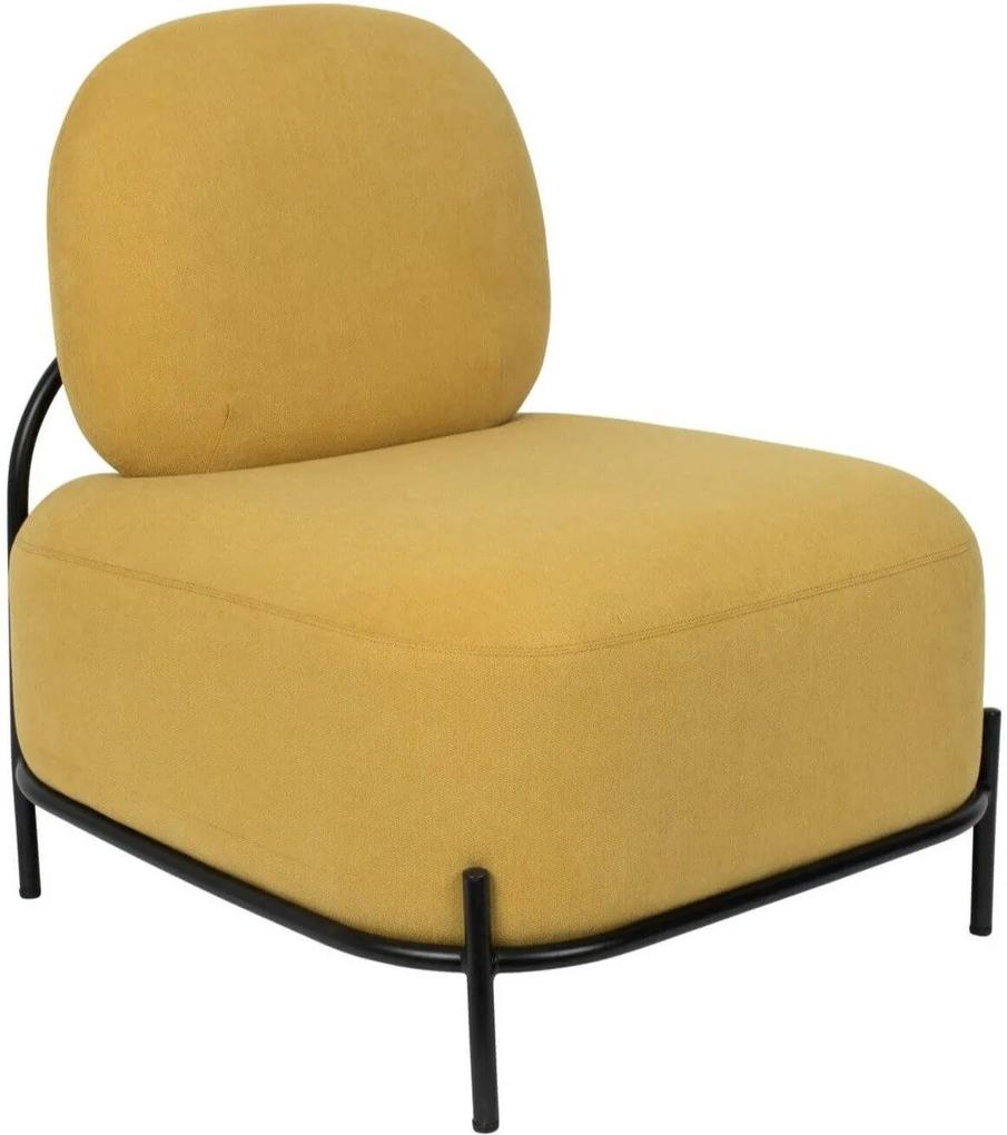 Fotoliu galben Lounge Chair Polly Yellow | WHITE LABEL LIVING