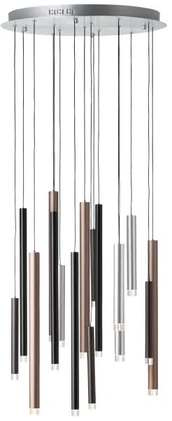 Brilliant - Lustră suspendată LED dimabilă pe cablu CEMBALO LED/70W/230V crom/negru/maro