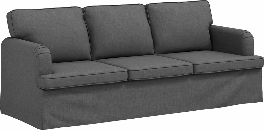 vidaXL Canapea Gri închis 201 x 80 x 85 cm țesătură