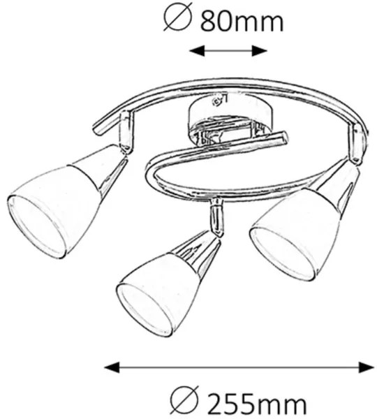 Rabalux 6769 - Lampa spot NIcoltTTE 3xE14/40W/230V