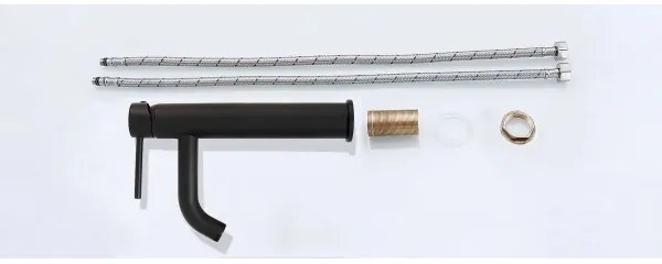 REA-B4103 - Baterie pentru lavoar LUNGO, 28 cm, neagră