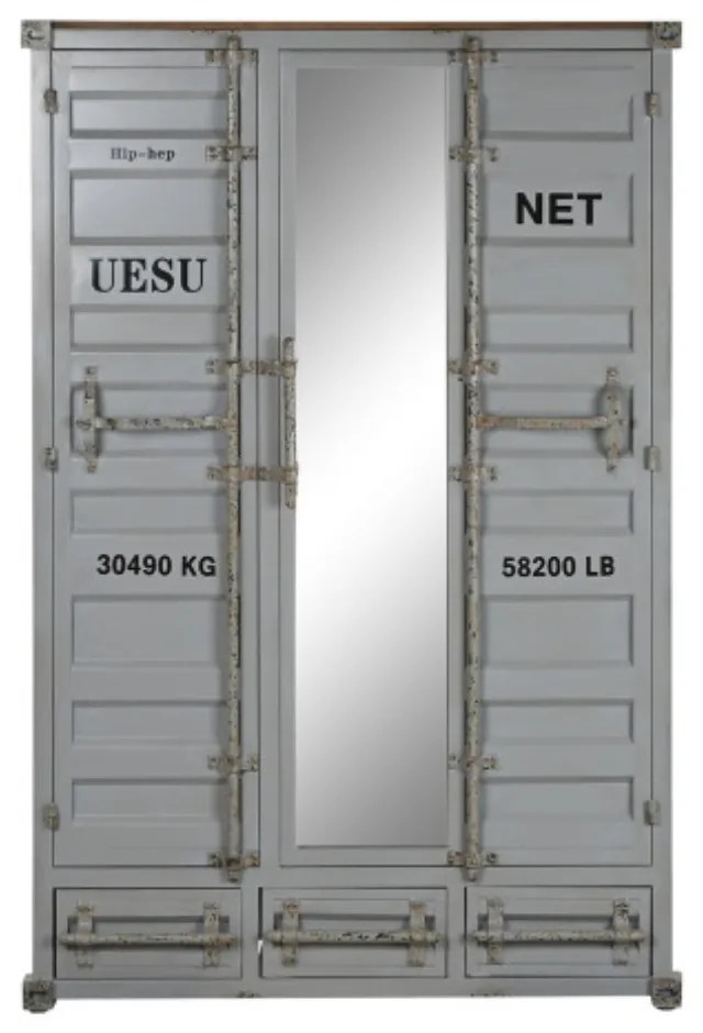 Dulap, gri, din metal, stil industrial, Cargo