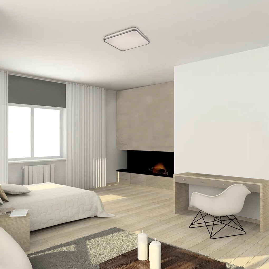 Plafoniera LED cu telecomanda design slim Linden 45,5cm