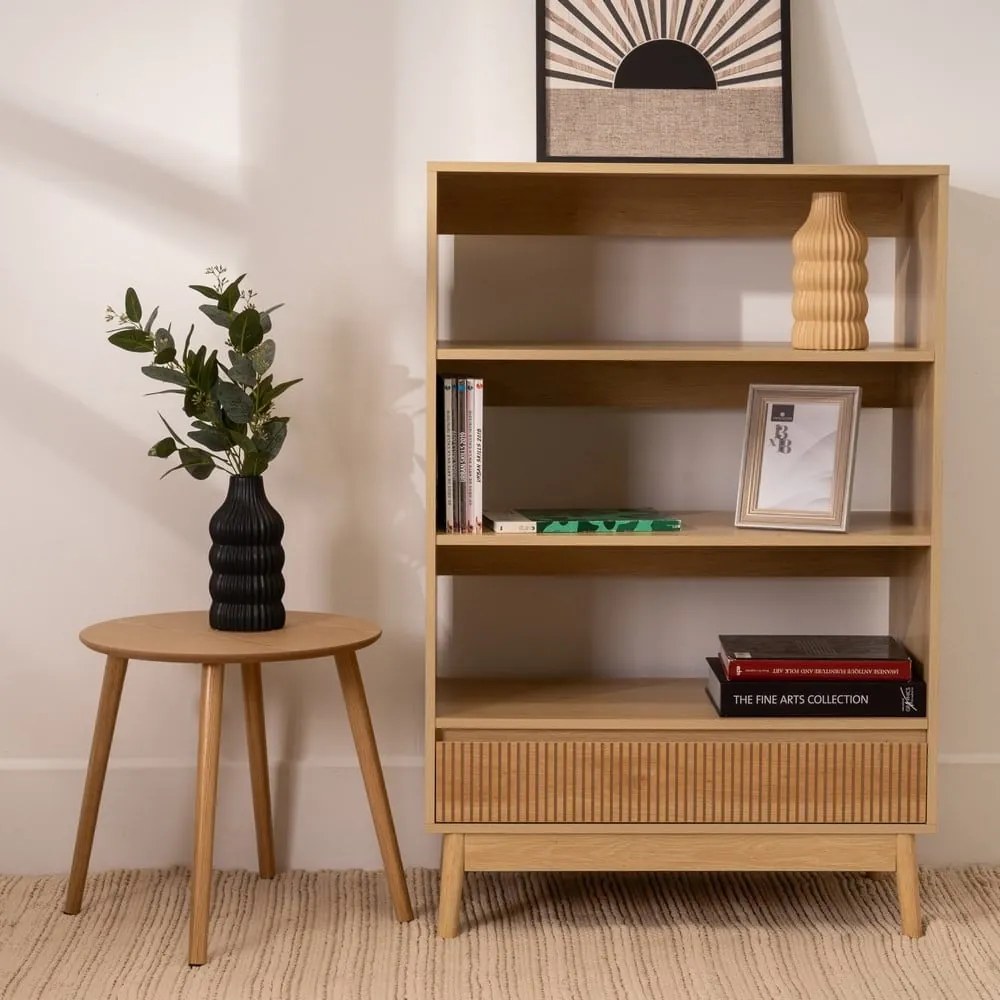Bibliotecă în culoare naturală 80x120x40 cm Naroa – Casa Selección