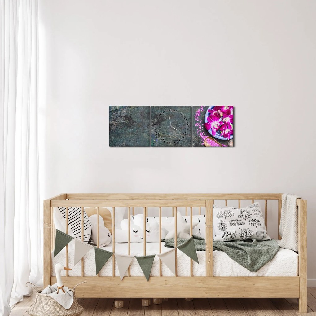 Tablou - Wellness (cu ceas) (90x30 cm)