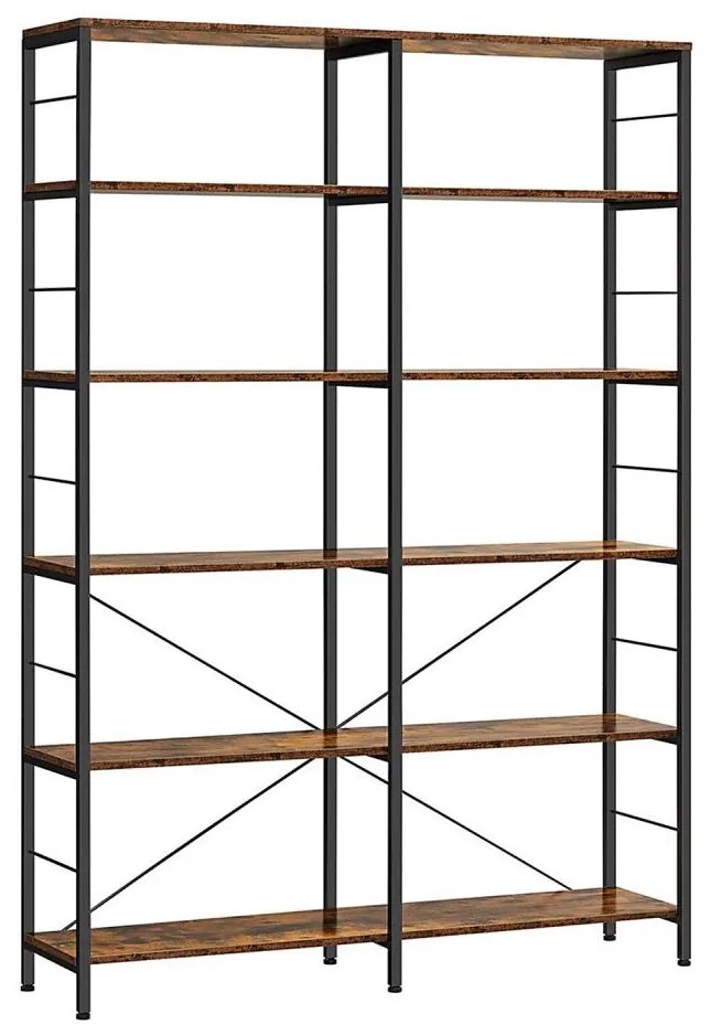 Bibliotecă NAVARO maro/negru