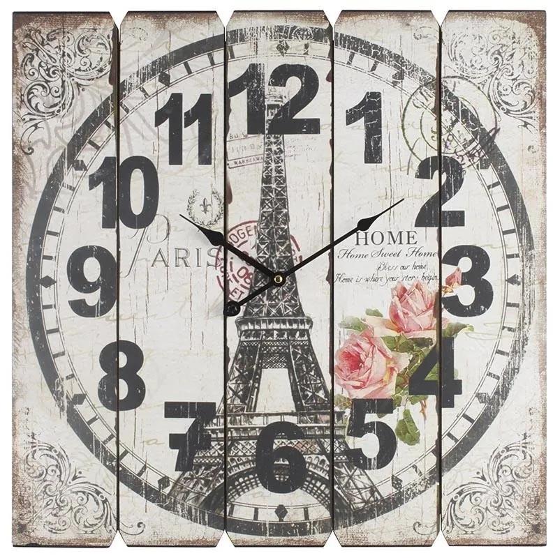 Ceas din lemn Tour Eiffel 58 x 58 cm