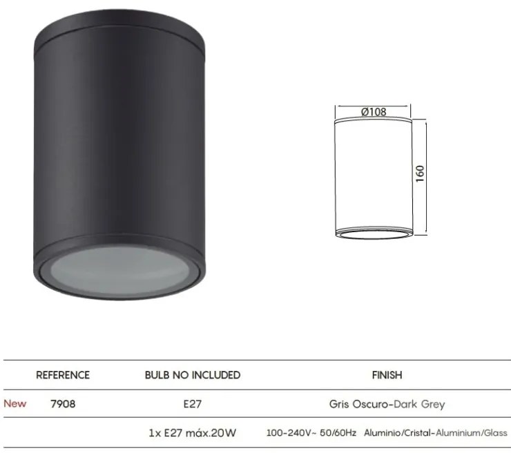 Spot aplicat iluminat exterior ambiental IP54 VOLCANO