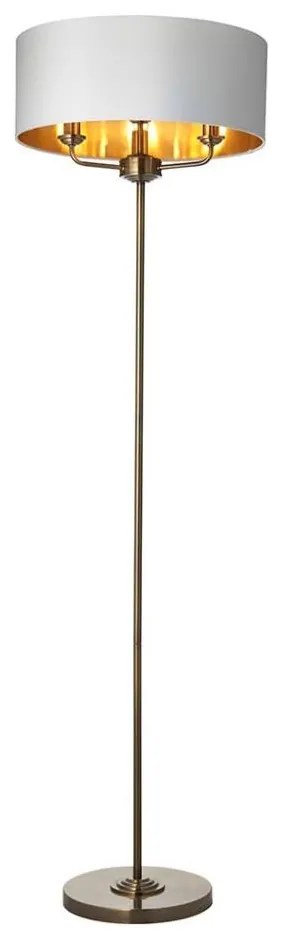 Lampadar Endon 98935 HIGHCLERE 3xE14/40W/230V alb/alamă