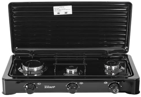 Aragaz cu 3 ochiuri ZILAN ZLN-0032,culoare negru utilizare numai GPL butelie,