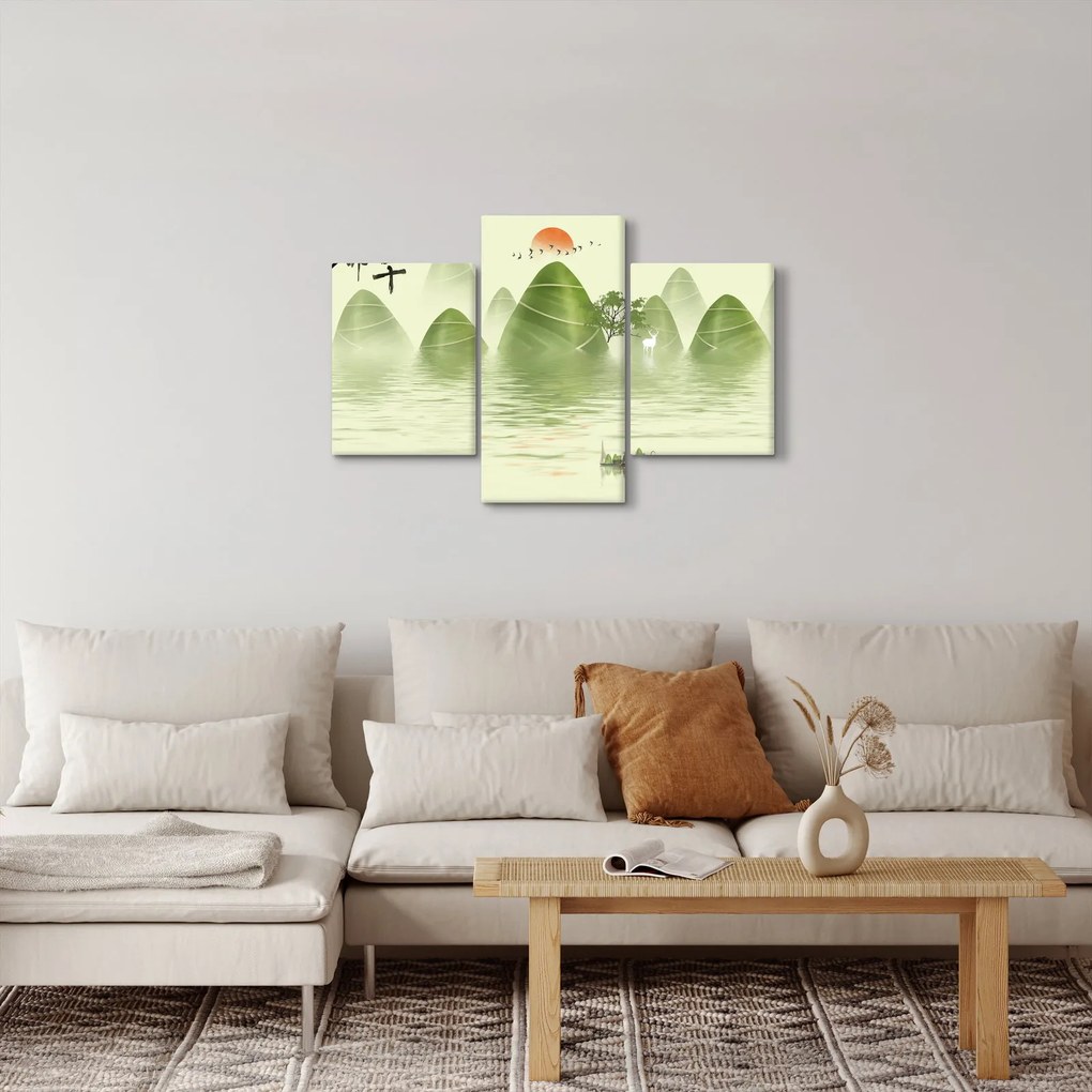 Tablou - Valea munțilot verzi (90x60 cm)