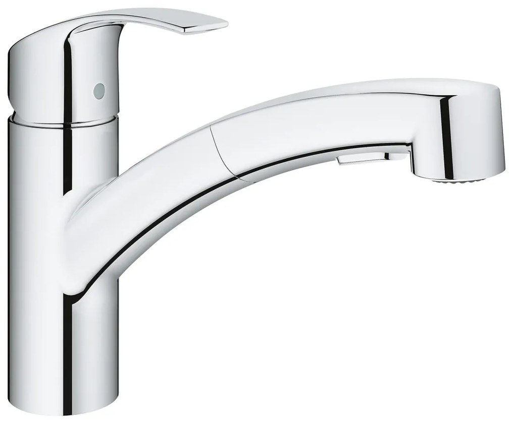 Baterie bucatarie Grohe Eurosmart New cu dus,crom, furtune flexibile-30305000