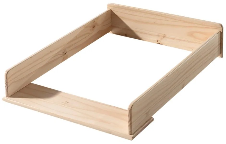 Comodă de copii albă joasă din lemn masiv de pin cu masă de înfășat 90x106 cm KIDDY – Vipack