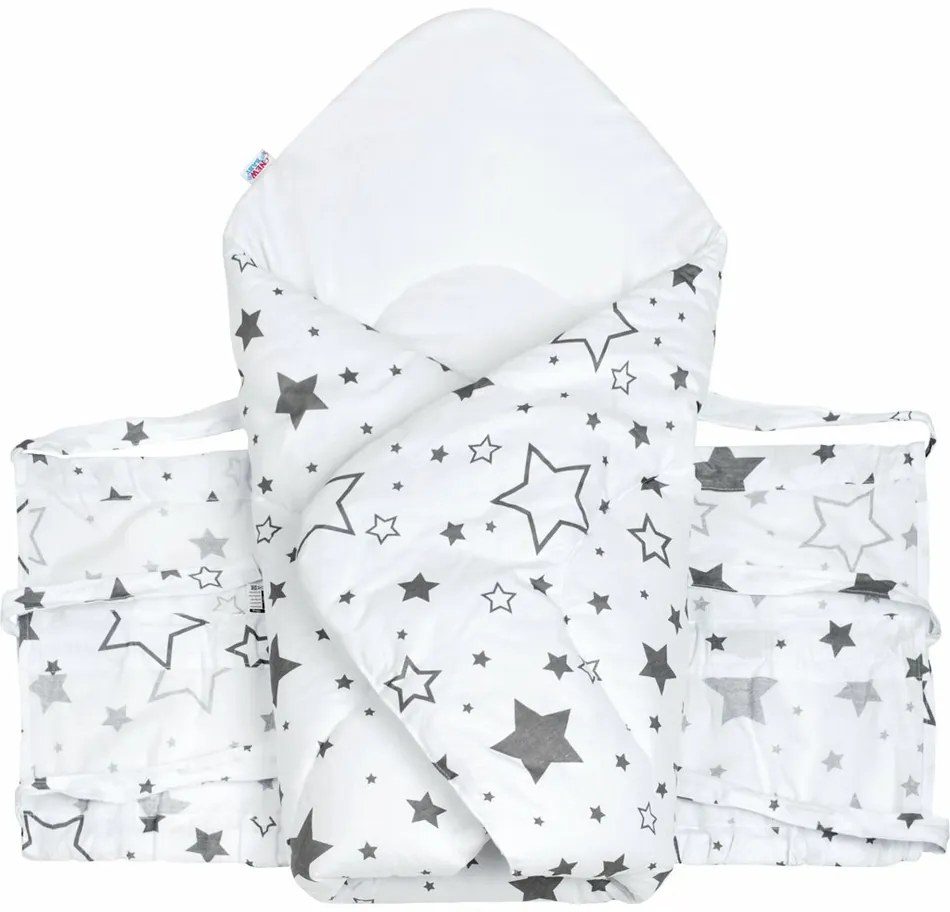 Păturică de înfășat New Baby Classic Stele gri