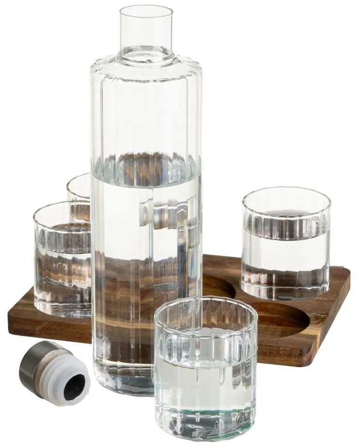 Set carafă și pahare în culoare naturală 1 l Linea Duo – Casa Selección