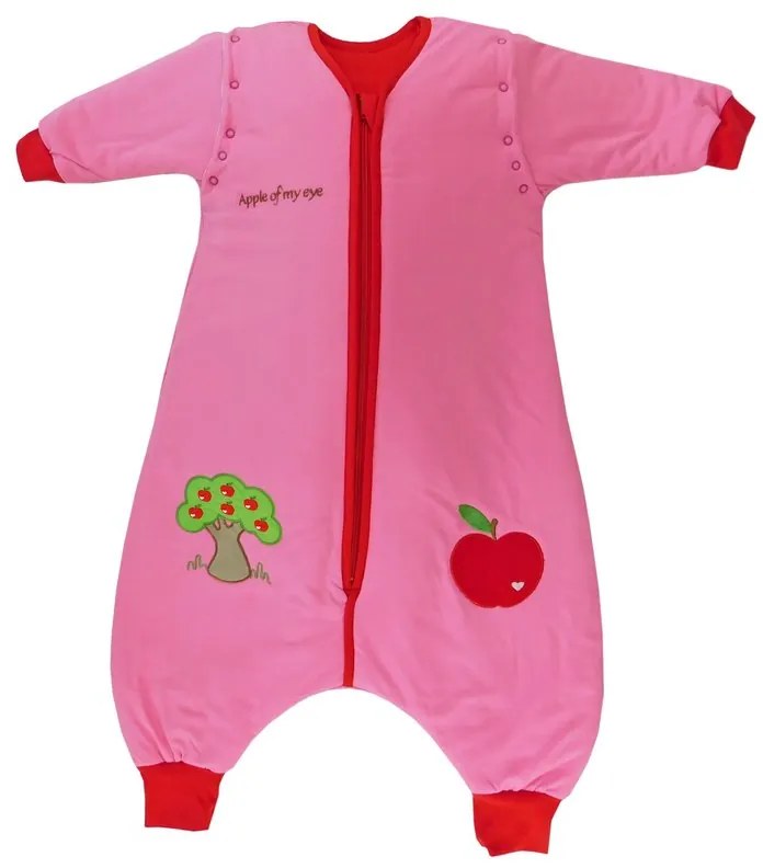 Slumbersac - Sac de dormit cu picioruse si maneca lunga detasabila Apple of my eye 5-6 ani 2.5 Tog, Roz