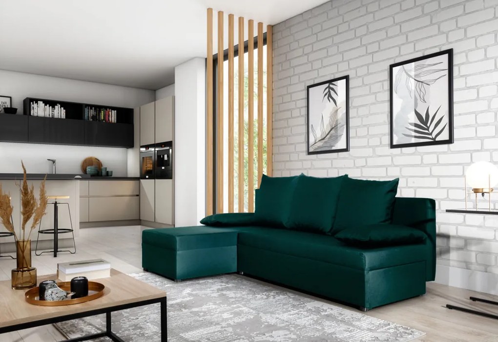 Supermobel Colțar extensibil GINO, 206x90x146, sawana 14