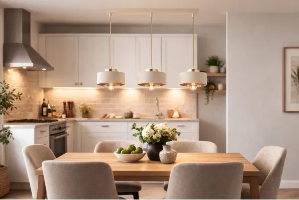 Brilagi - Lustră pe cablu SPRING 3xE27/60W/230V bej/auriu