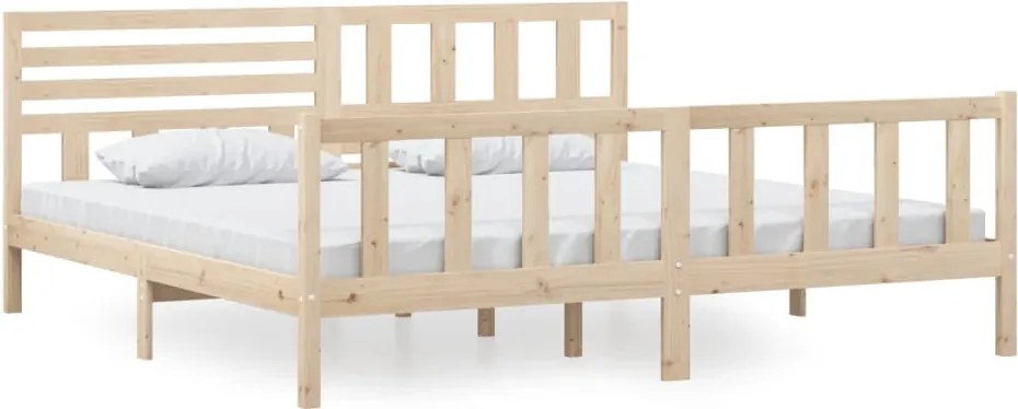 vidaXL Cadru de pat, 200x200 cm, lemn masiv