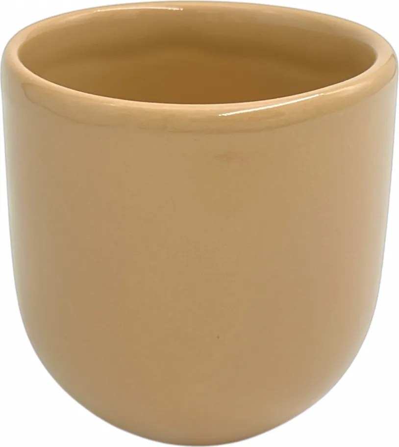 PAHAR CAFEA NOVUM BEJ DESCHIS (PANTONE Brazilian Sand, 250ML) GRESIE GLAZURATA MANUAL