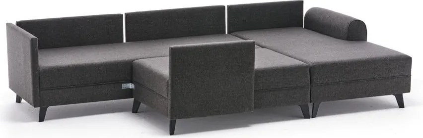 Colțar gri antracit (în formă de "U") Belen – Balcab Home