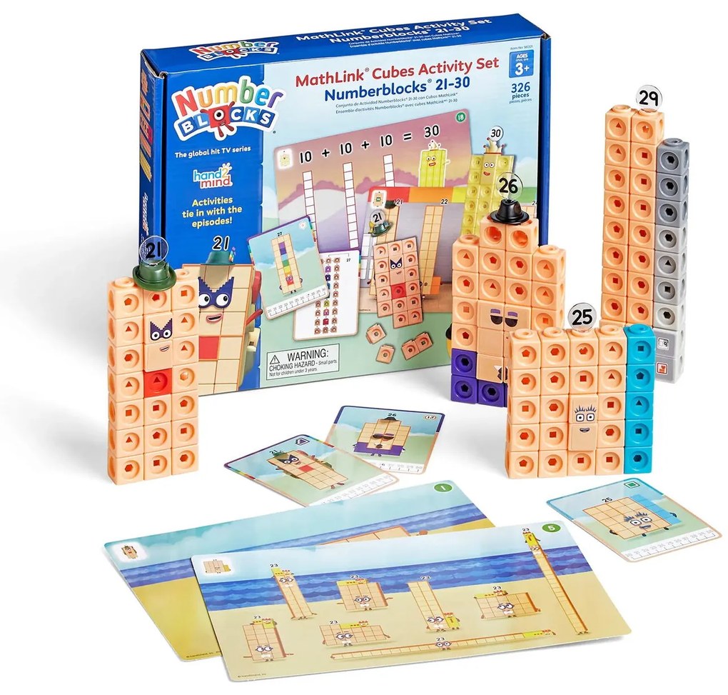 MATHLINK®CUBES NUMBERBLOCKS IN ENGLEZA SET DE ACTIVITATI DE LA 21 - 30 - HAND2MIND (HM96321-UK)