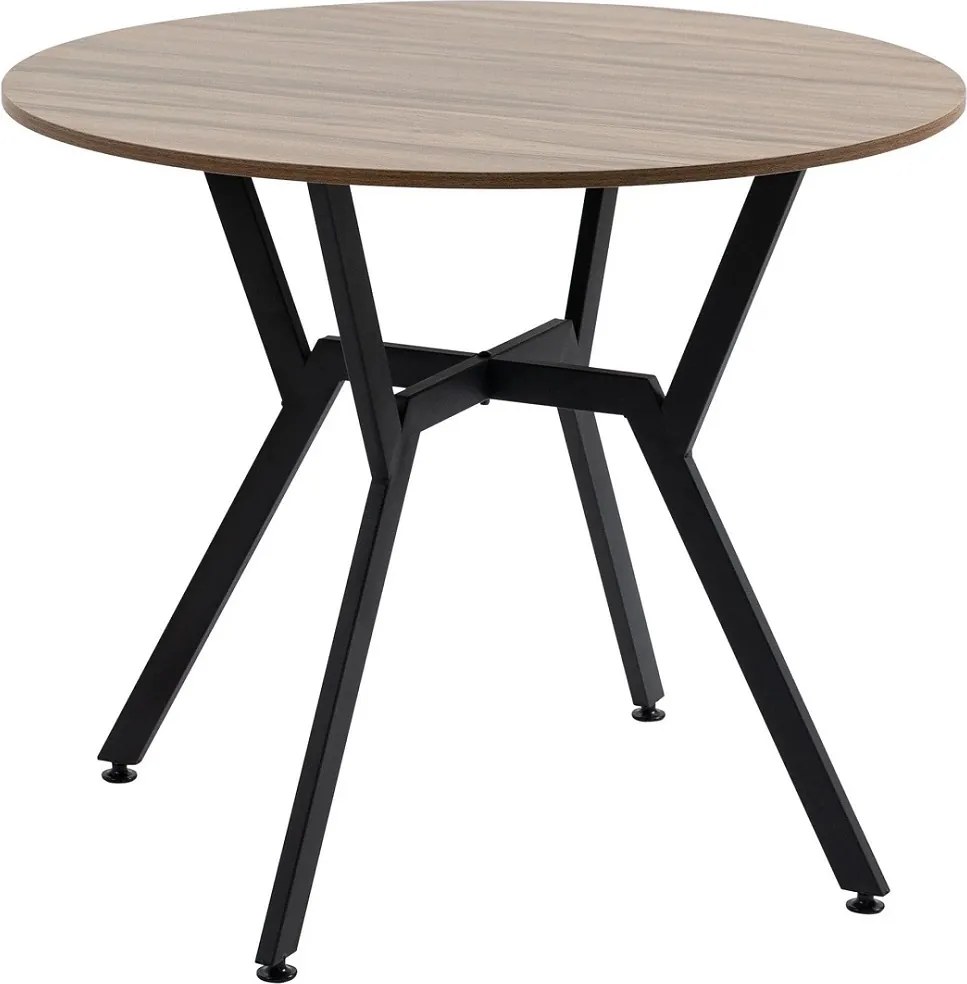 Masa rotunda  Agatha, picior de masă din metal,blat 90 cm
