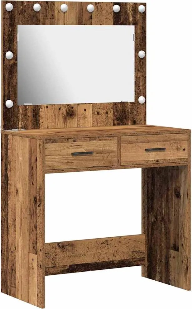 vidaXL Masă de Machiaj Lemn vechi 78,5 x 41 x 135 cm Lemn compozit