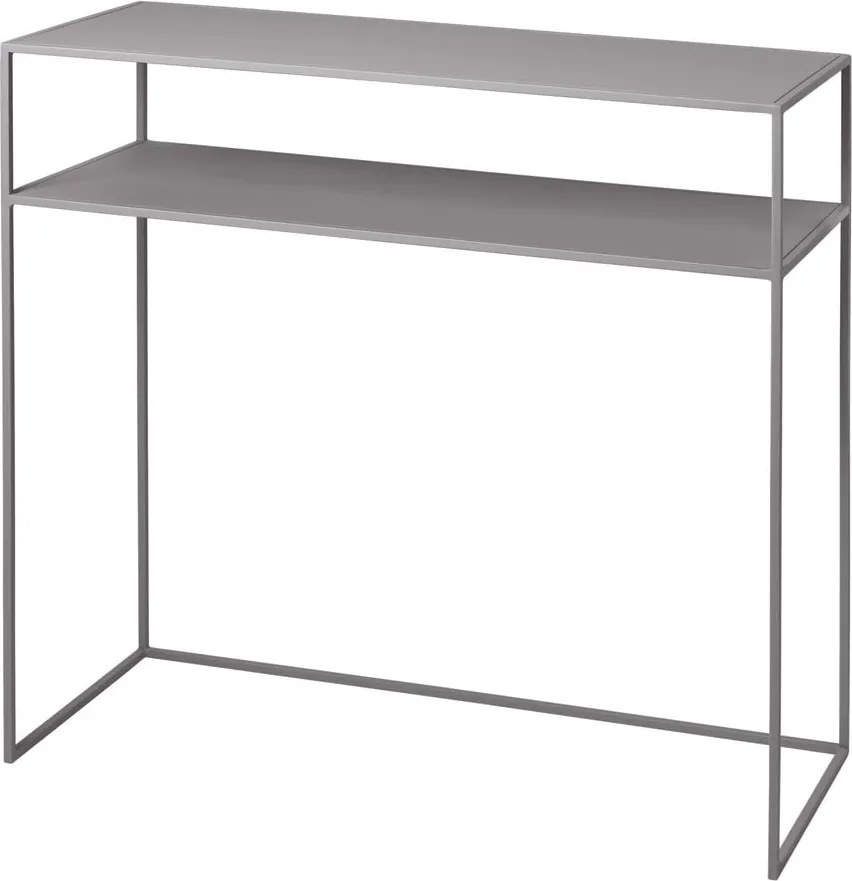 Masă consolă gri deschis din metal 35x85 cm Fera – Blomus