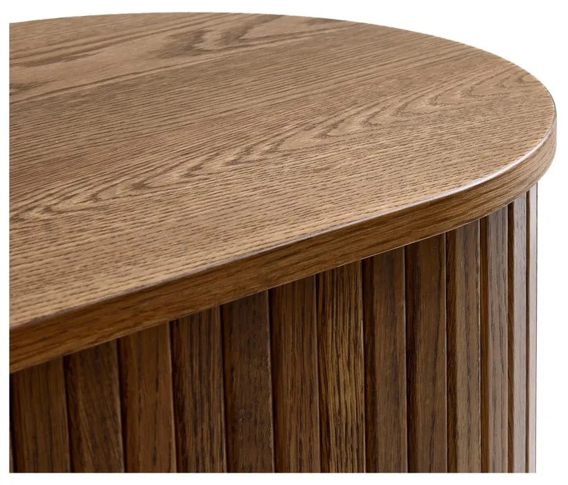 Comodă TV maro cu aspect de lemn de stejar 180x56x45 cm Nola – Unique Furniture