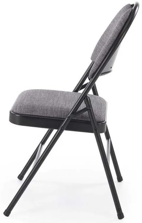 Scaun pliabil Dover, gri / negru