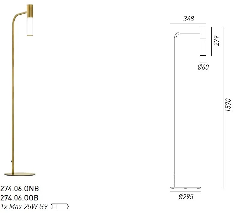 Lampadar, lampa de podea design clasic ETOILE 274.06