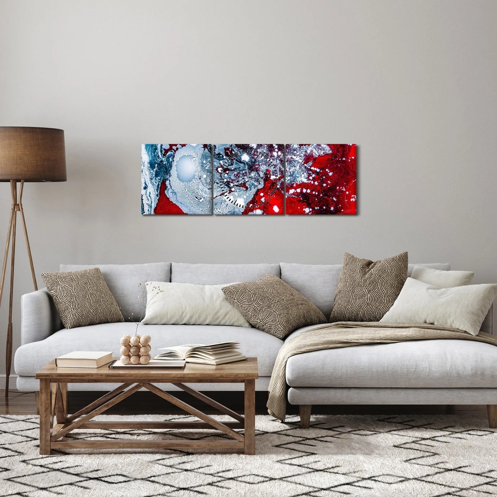 Tablou abstract (cu ceas) (90x30 cm)