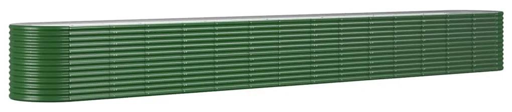 Jardiniera gradina verde 620x80x68 cm otel vopsit electrostatic 1, Verde, 620 x 80 x 68 cm