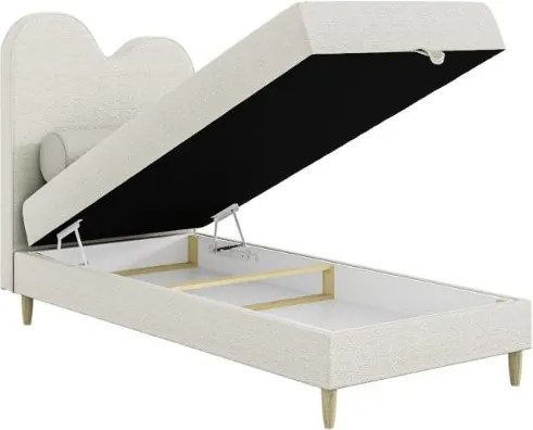 Pat tapitat boxspring 90 x 180 cm crem Wave