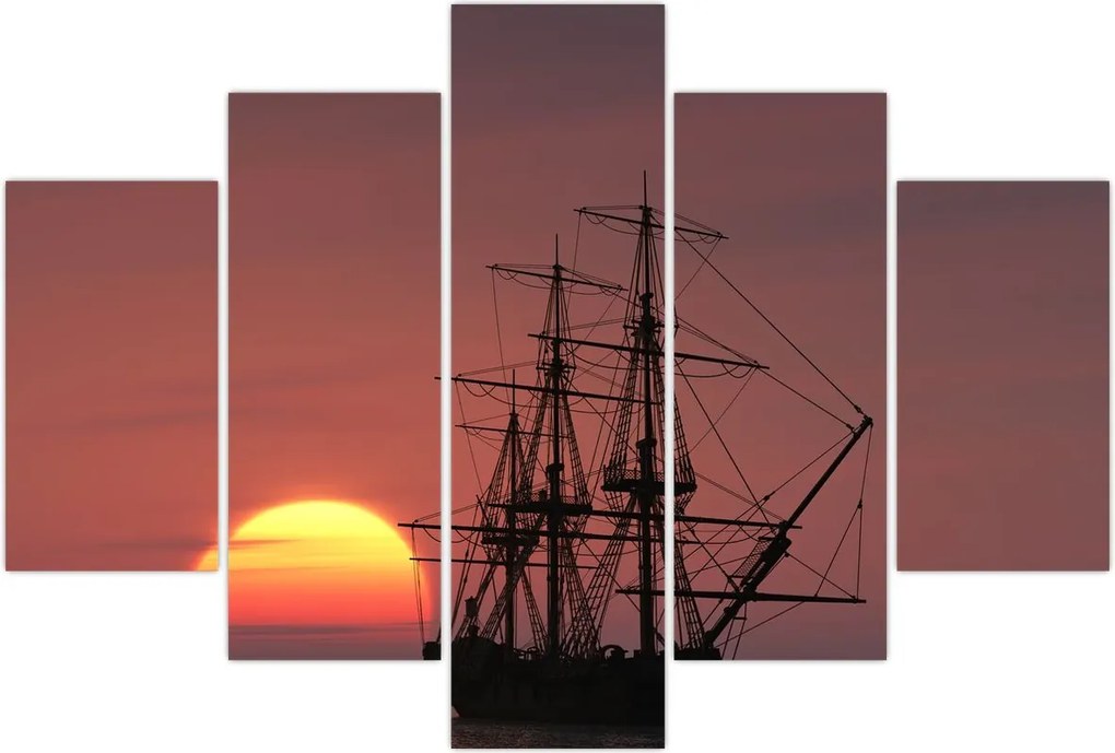 Tablou - Navă medievală (150x105 cm)