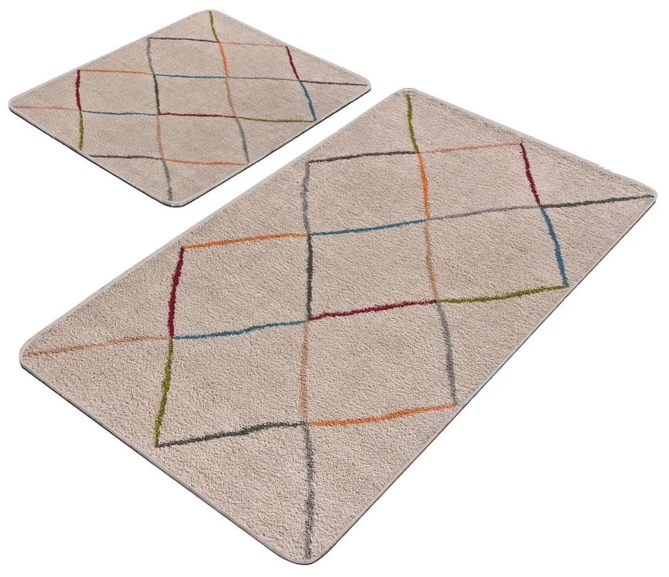 Covorașe de baie bej 2 buc. 60x100 cm – Mila Home