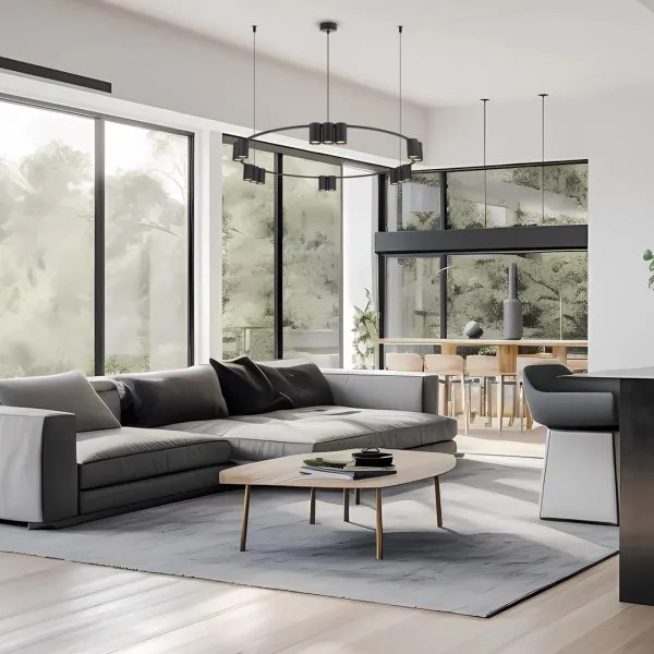 Lustră pe cablu GENESIS 15xGU10/8W/230V negru